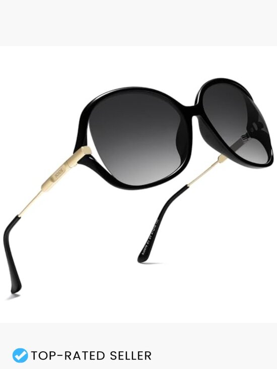 Oversized Butterfly Sunglasses with Gold Arms UV Protection main image 5